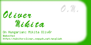 oliver mikita business card